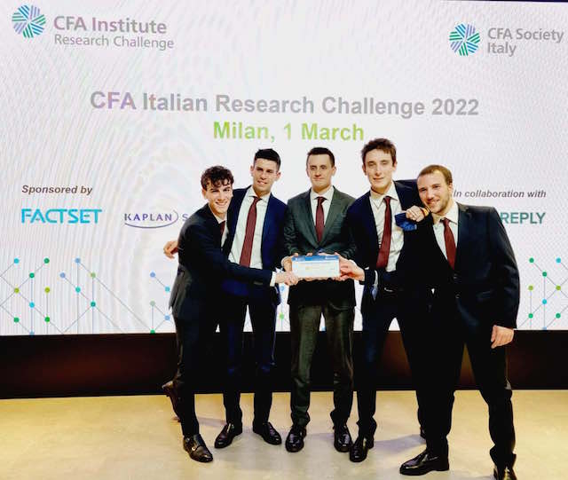  Il Politecnico di Milano si aggiudica la vittoria italiana della Cfa Research Challenge