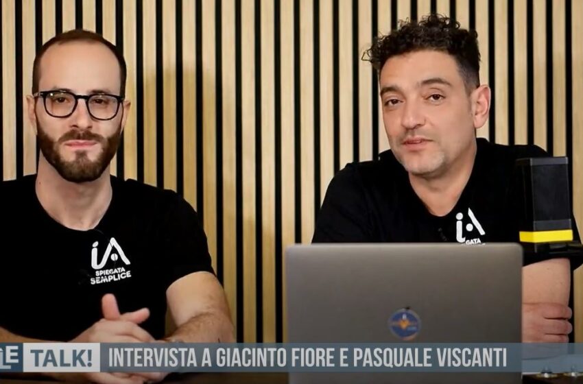  Giacinto Fiore e Pasquale Viscanti di IA Spiegata Semplice – videointervista